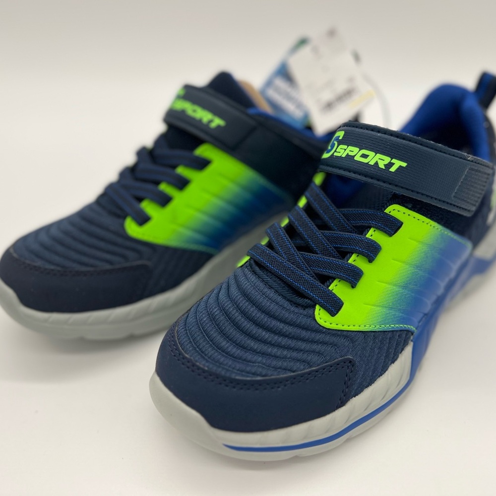 S Sport Skechers Theo Boys Sneakers Blue Green - Picture 4 of 6